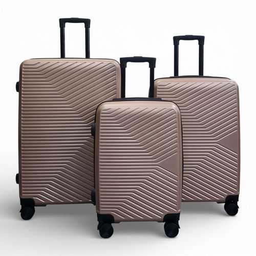 Gouden Hardshell Koffer 8-wielige bagageset van 3