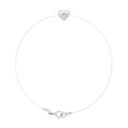 Diamond Bracelet HART 0030 Cts Nylon Transparant 925