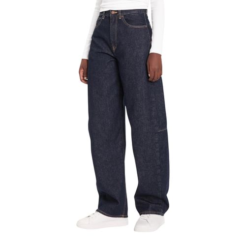 Rechtafsnijdende Donker Gewassen Jeans