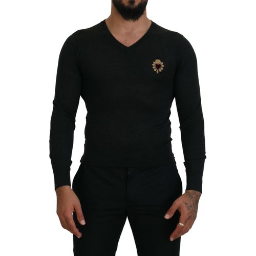 V-Ausschnitt Pullover Heiliges Herz Applikation