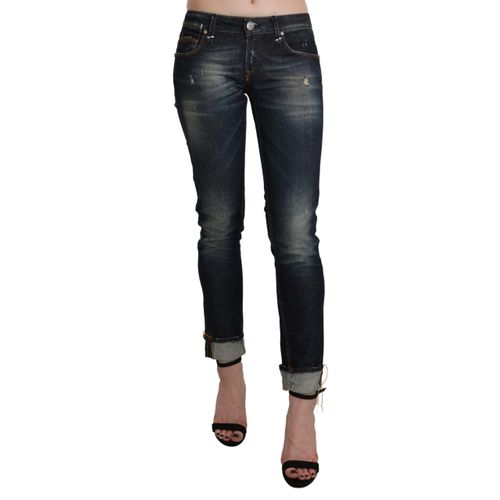 Acht Skinny Jeans met Versleten Afwerking