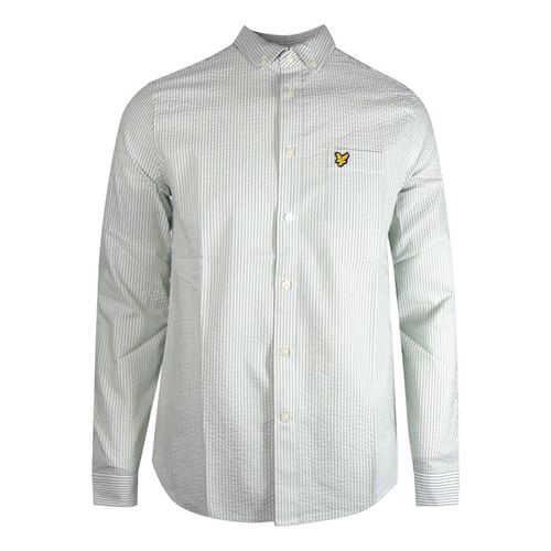 Lyle & Scott Seersucker Strike Langarm-Grunhemd