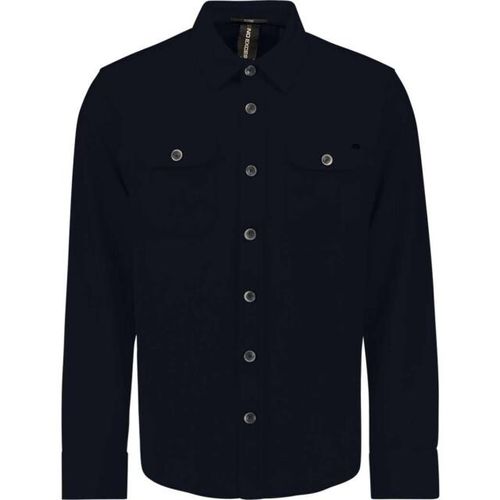 No Excess Overshirt button closure sweat deep blue