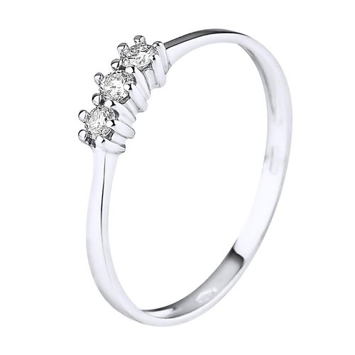 Ring TRILOGIE Diamonds 0,15 Cts riek 18K wit