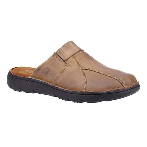 Hush Puppies Heren Carson Leren Muiltjes (Olijf)