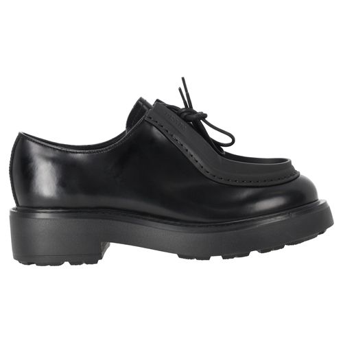 Prada Diapason Geborstelde Loafers in Zwart Leer