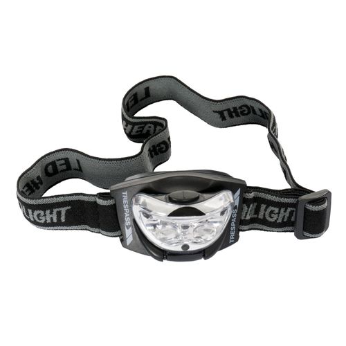 Trespass Begeleiding 3 LED Headtorch (Zwart)