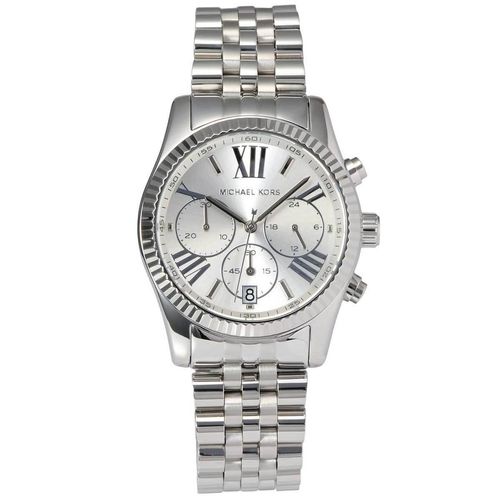 Damenuhr der Marke Michael Kors in der Farbe silber. Das Gehäuse hat einen Durchmesser von 38 mm. Marke: Michael KorsModellname: MK5555Kategorie: DamenarmbanduhrMaterialien: EdelstahlFarbe: SilberUhr: Quarz