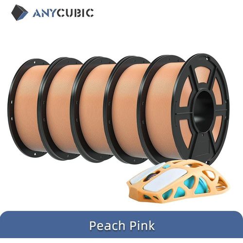 PLA 3D-Filament - 1,75 mm für FDM/FFF-Drucker - 5 kg - Umweltfreundliches PLA - Pfirsichrosa