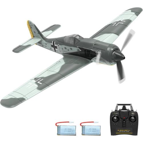 Mini FW190 - RC Flugzeug - RTF mit 2 Akkus - 2,4 GHz 4-Kanal - 6-Achsen-Gyro XPilot - Spannweite 40 cm - Für Anfänger - EPP-Schaum - Rosa