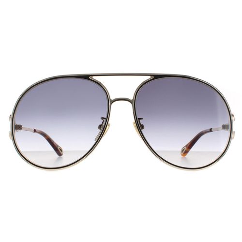 Chloe Aviator Dames Gold Zwart Grijs Gracient CH0145S