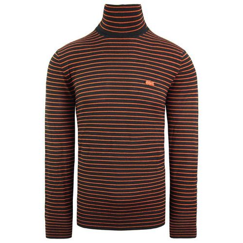 Lacoste gestreifte Golfmenschen schwarzer Pullover