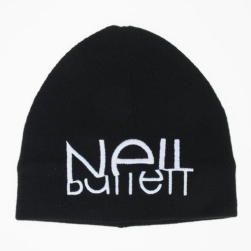Neil Barrett Sliced Logo Beanie Schwarz Hut