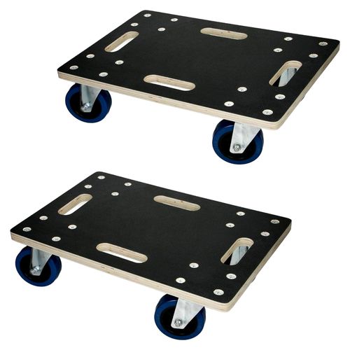 2er Set Transportroller 35x50 cm bis 800 kg, PP-Räder, Transporthilfe für Umzüge und Möbeltransport