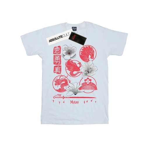 Disney - "Mulan Movie Icons" T-Shirt für Damen (Weiß)
