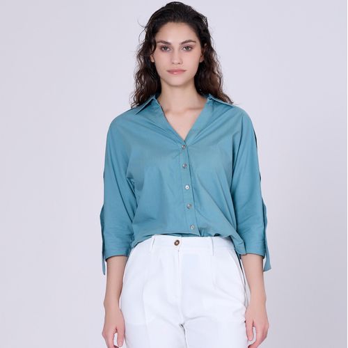 Breed schouderbanden shirt