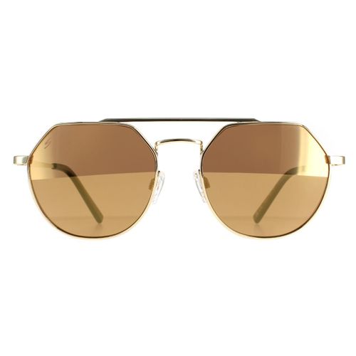 Serengeti Aviator unisex Shiny Light Gold Saturn -stuurprogramma's goud gepolariseerd Shelby