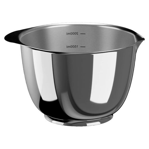 Margrethe Rührschüssel, Teigschüssel, Metallschüssel, Salatschüssel 2 Liter aus Edelstahl