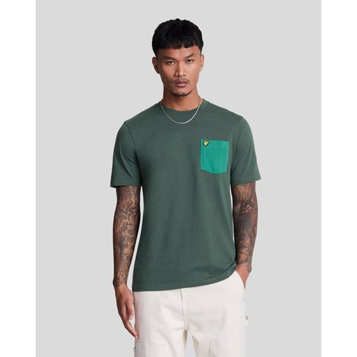 Lyle & Scott � T-Shirt mit farblich abgestimmter Tasche in Blau