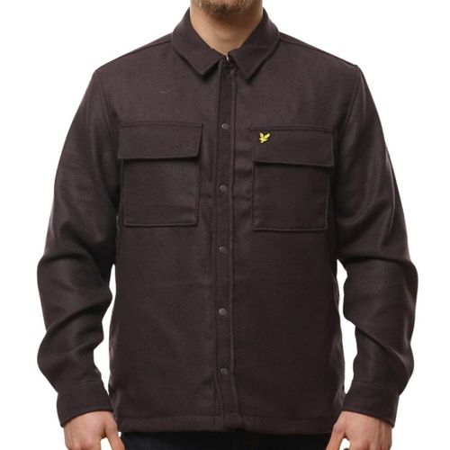 Lyle & Scott Plain Sediment Brown Overshirt-Jacke