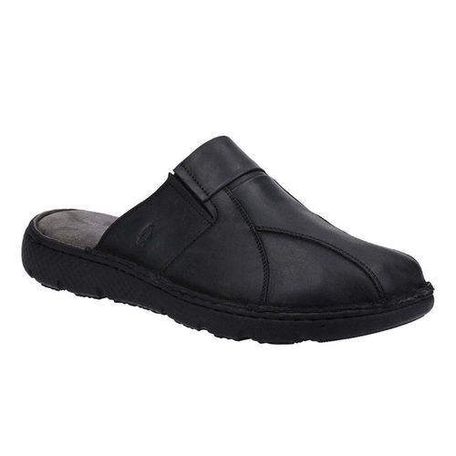 Hush Puppies Heren Carson Leren Muiltjes (Zwart)