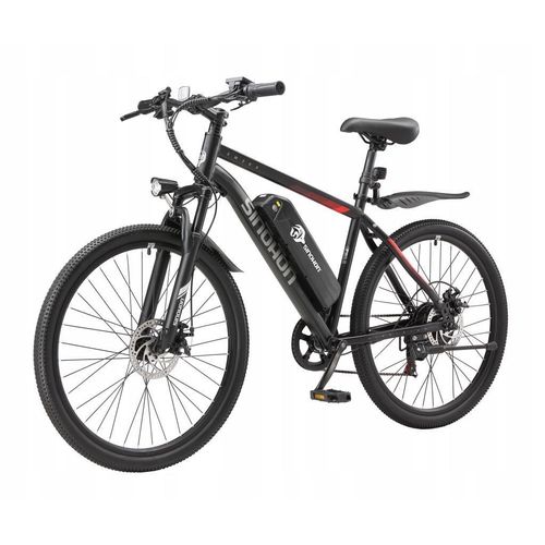 SINOHON EM200D MTB E-bikes Elektrofahrrad 250W Motor 36V 10.4Ah Akku 25km/h 7-Gang Shimano – 60km Reichweite im Assistmodus