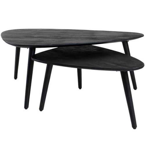 Home67 Salontafel jamal mangohout set van 2
