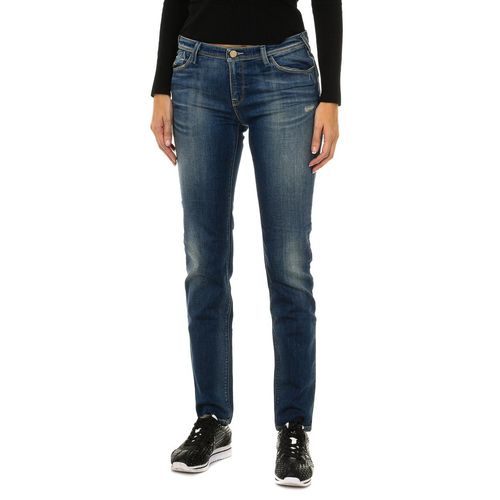 Lang gedragen effect denim broek 3Y5J28-5D1MZ vrouw