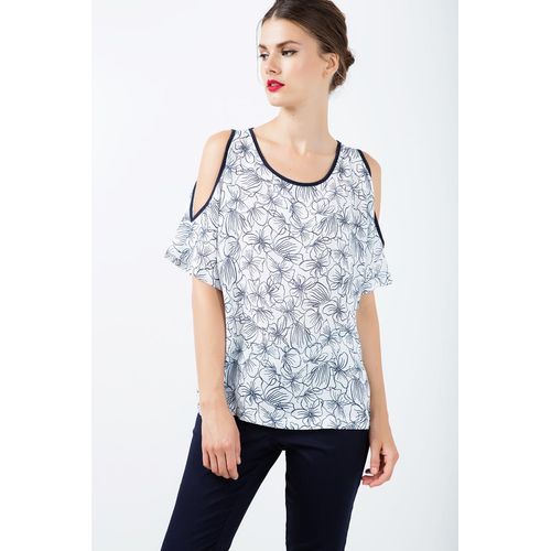 Gebloemde top met koude schouders