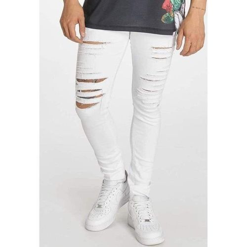 Kriminelle Schäden Camden Mens White Jeans