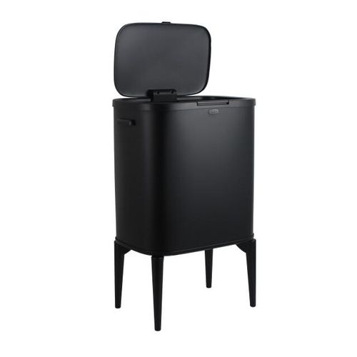 Luzzo ® new york push prullenbak afvalscheiding 2 vakken -