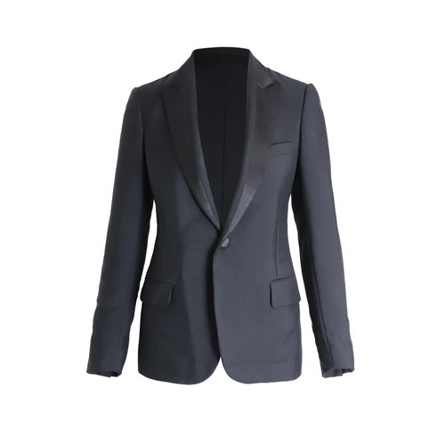 Dior Eenzijdig Blazer in Zwarte Wol