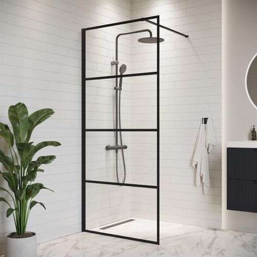 Badplaats Douchewand essos 60 x 200 cm zwart – inloopdouche 8 mm
