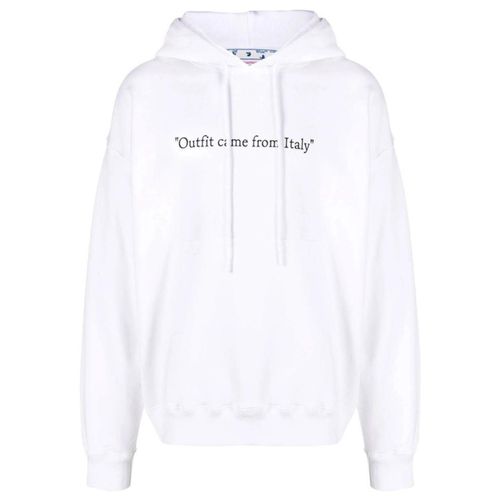 Off-White uit Italië Design witte skate fit hoodie