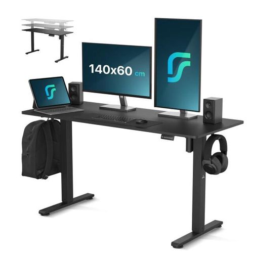 Mirlux Flowsense zit sta bureau verstelbaar elektrisch bureau 140 x 60 cm pre