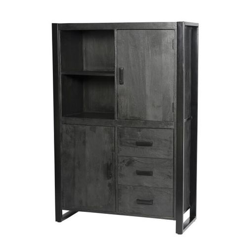 Livingfurn kabinetkast norris 100 cm mangohout / gecoat staal