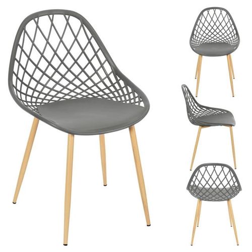 Home Deco Factory Murcia 4 stuks comfortabele tuinstoelen -