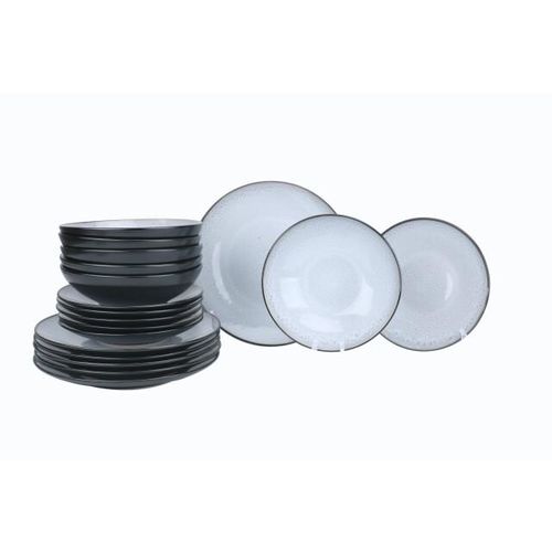 Luzzo ® oland serviesset 6 persoons 18 delig grijs