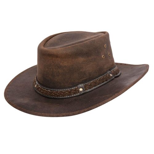 Cowboyhut Aussie aus echtem Leder