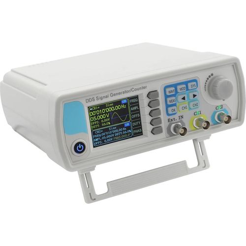 Signalgenerator & Frequenzzähler, zweikanaliger Arbiträr-Funktionsgenerator, 2,4" LCD, 85–265 V, 1,2 m Netzkabel, weiß