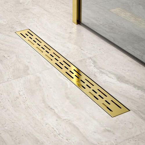 Mirlux Douchegoot 70cm goud standaard rooster rvs met flens