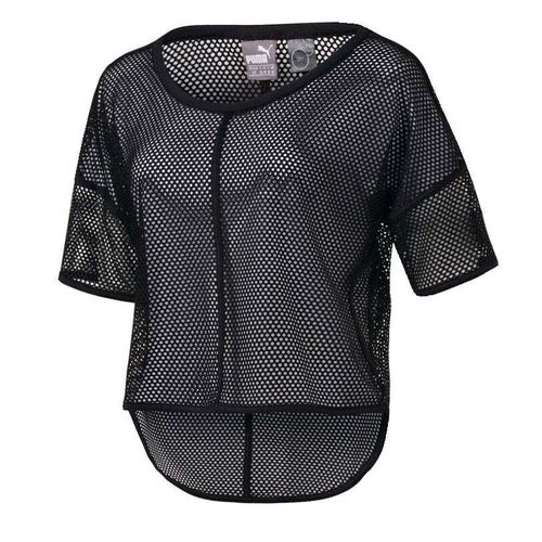 Puma Active Explosive Womens Mesh Top Drycell T-Shirt Schwarz 515965 01 UA89