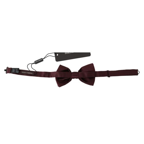 Dolce & Gabbana Nœud papillon ajustable en soie à pois pour hommes, Papillon