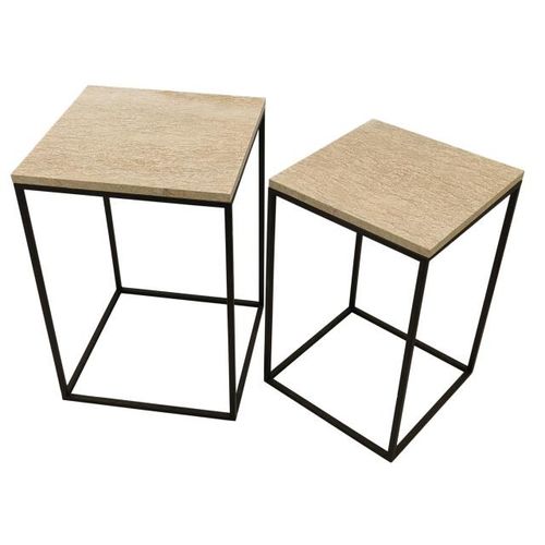 PTMD bijzettafel volos - 41x41x61cm set van 2
