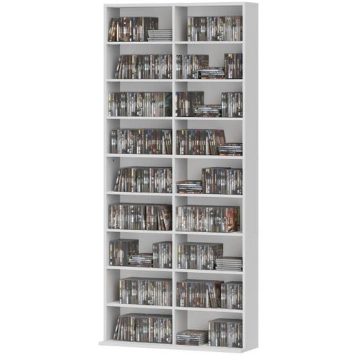 4goodz Dvd-rek of cd-opslagrek met 14 aanpasbare planken 18 vakken -