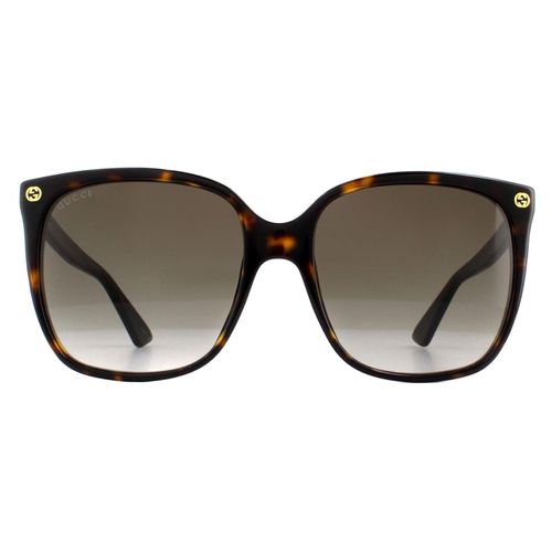 Gucci Cat Eye Dames Havana Gray Gracient zonnebril