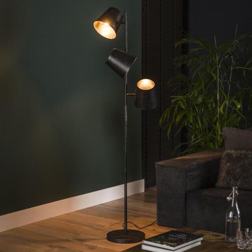 Hoyz Industriele vloerlamp 3x lichtbron Ø18 kinetic gecoald staal