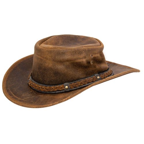 Cowboyhut Aussie aus echtem Leder