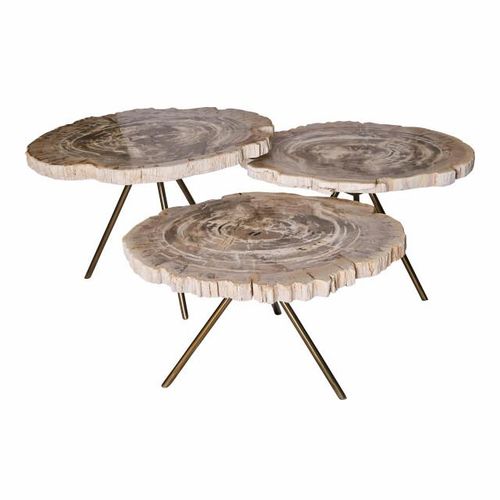 PTMD salontafel rustic candles - 50x60x48cm set van 3