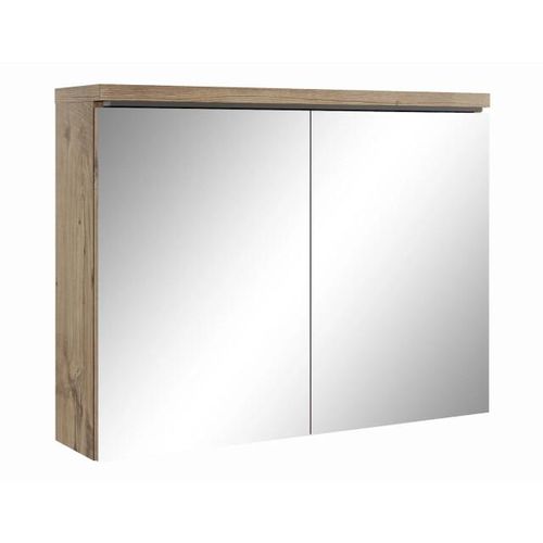 Badplaats Badkamerkast paso 80 x 20 x 60 cm kastanje spiegelkast